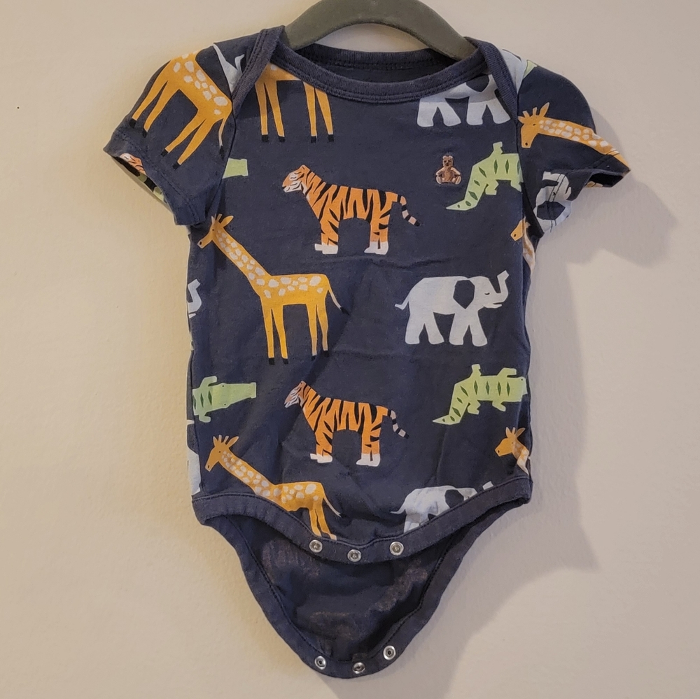 Baby Gap Onsie Onesie size 6-12 gorgeous zoo animal short sleeve shirt